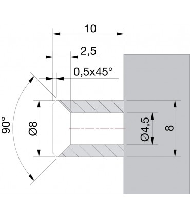 Profil aluminium support de joint d'étanchéité