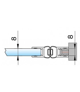 Profil aluminium support de joint d'étanchéité Profil aluminium support de joint d'étanchéité