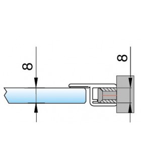Profil aluminium support de joint d'étanchéité Profil aluminium support de joint d'étanchéité