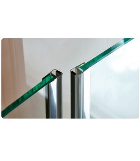 Joint d'étanchéité magnétique 180° décor chromé brillant Joint d'étanchéité magnétique 180° décor chromé brillant