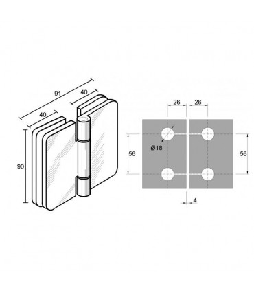 Détail plus encoche sur le verre