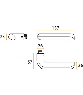 Paire de poignée béquille série Reverse 