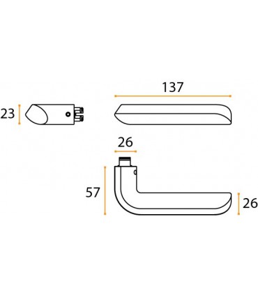 Paire de poignée béquille série Reverse 