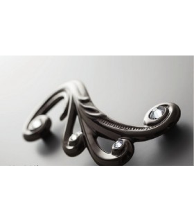 Poignée de meuble série Jolie Cristal nickel brillant Poignée de meuble série Jolie Cristal nickel brillant