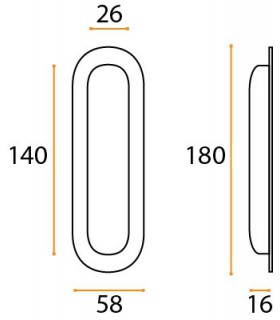 Poignée cuvette inox XL arrondie technique