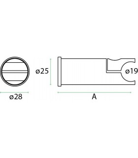 Support pour tube Ø 19 Support pour tube Ø 19