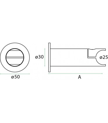 Support pour tube Ø 25