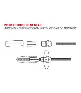 Embout à visser sertissage manuel pour câble Ø 4, 5 ou 6 mm