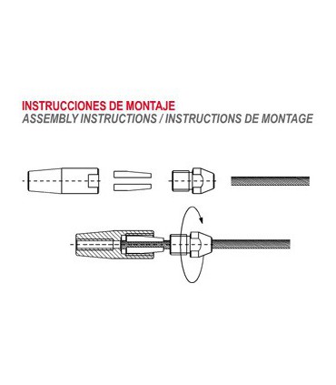 Embout à visser sertissage manuel pour câble Ø 4, 5 ou 6 mm