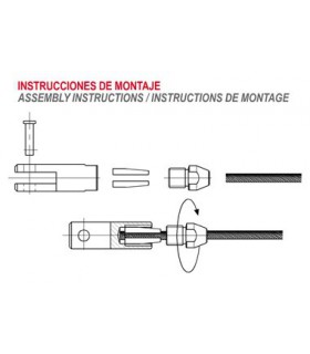 Embout à visser avec chape sertissage manuel pour câble Ø 4, 5 ou 6 mm