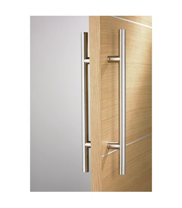 Poignée baton de maréchal inox brossé