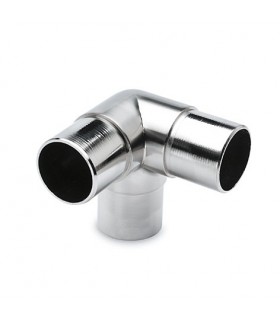 Raccord trois départs à 90° effet inox brossé