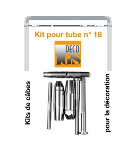 Kit 18 pour montage droit entre 2 tubes ronds