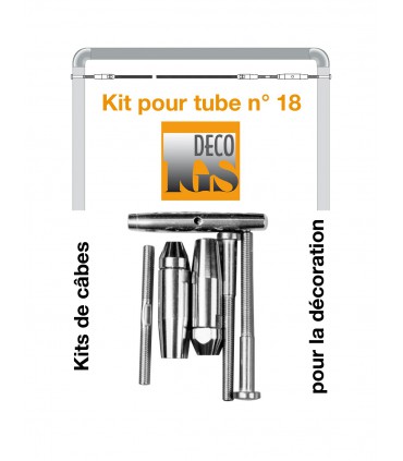 Kit 18 pour montage droit entre 2 tubes ronds