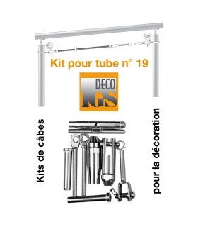 Kit 19 pour montage orientable entre 2 tubes ronds