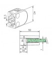 Pince a verre à talon plat - modèle 20 - Zamak effet inox Pince a verre à talon plat - modèle 20 - Zamak effet inox