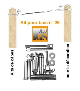 Kit 29 pour montage orientable entre 2 poteaux en bois
