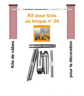 Kit 24 pour montage droit entre murs ou mixte mur / bois