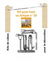 Easy Kit 25 pour montage orientable entre murs ou mixte mur / bois