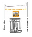 Easy Kit 21 pour montage orientable sur fer plat ou tube rectangulaire