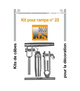 Kit 23 pour montage droit sur le chant du fer plat ou tube rectangulaire