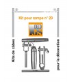 Easy Kit 23 pour montage droit sur le chant du fer plat ou tube rectangulaire