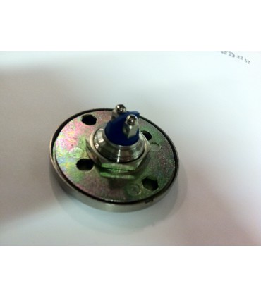 Bouton de sonnette rond 50 mm en inox brossé