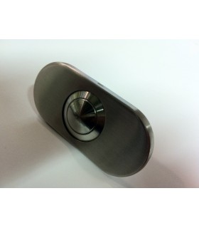 Bouton de sonnette oblong 64/30 mm en inox brossé Bouton de sonnette oblong 64/30 mm en inox brossé