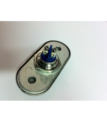 Bouton de sonnette oblong 64/30 mm en inox brossé