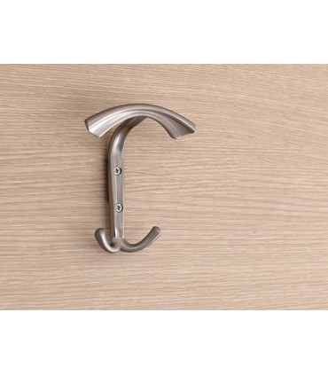 Patère double 5576 nickel satiné