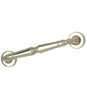 Poignée fixe forme droite coudée en laiton sur rosaces style 210