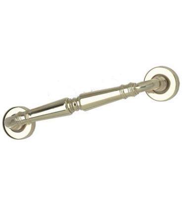 Poignée fixe forme droite coudée en laiton sur rosaces style 210