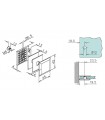Fixation verre sur mur à 90° technique et encoche sur le verre Fixation verre sur mur à 90° technique et encoche sur le verre