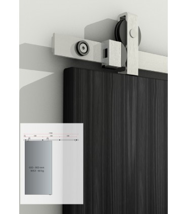 Kit Charriot System pour porte coulissante en bois