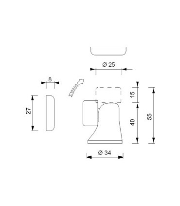 Butoir magnétique escamotable série Marine