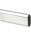 Tube de penderie 30 x 15 mm en acier chromé brillant Tube de penderie 30 x 15 mm en acier chromé brillant
