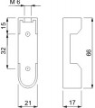Embase chromé brillant pour tube ovale de 30 x 15 mm Embase chromé brillant pour tube ovale de 30 x 15 mm