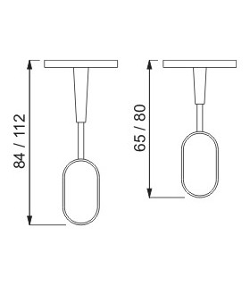 Embase réglable chromé brillant pour tube ovale de 30 x 15 mm Embase réglable chromé brillant pour tube ovale de 30 x 15 mm