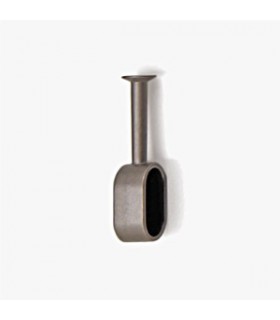 Embase chromé brillant sans platine pour tube ovale de 30 x 15 mm Embase chromé brillant sans platine pour tube ovale de 30 x 15 mm