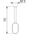 Embase chromé brillant sans platine pour tube ovale de 30 x 15 mm Embase chromé brillant sans platine pour tube ovale de 30 x 15 mm