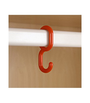 Crochet simple en nylon pour barre de penderie ovale