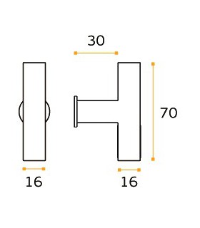 Paire de poignée béquille série Quadro J403
