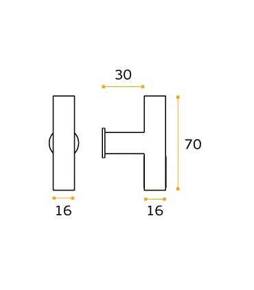 Paire de poignée béquille série Quadro J403