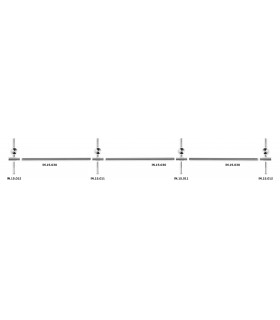 Connecteur intermédiaire pour tube Ø 25 mm à fixation murale Connecteur intermédiaire pour tube Ø 25 mm à fixation murale