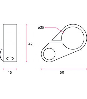 Butée d'arrêt pour tube Ø 25 mm Butée d'arrêt pour tube Ø 25 mm