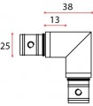 Connecteur à 90° pour tube Ø 25 mm   Connecteur à 90° pour tube Ø 25 mm