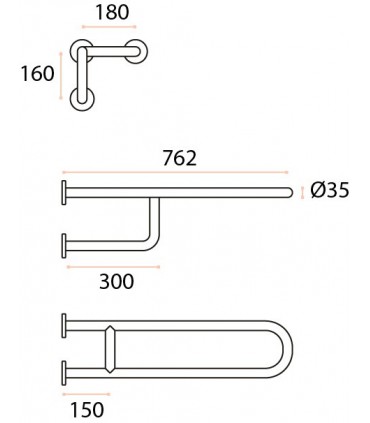 Barre de relevage fixe sur mur