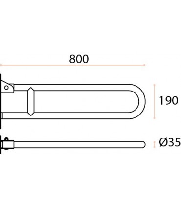 Barre d'appuie relevable