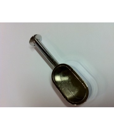 Embase chromé brillant sans platine pour tube ovale de 30 x 15 mm