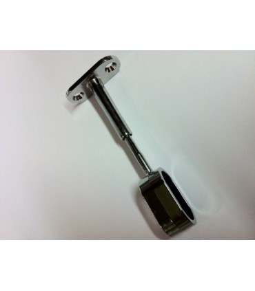 Embase réglable chromé brillant pour tube ovale de 30 x 15 mm